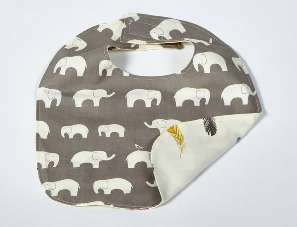Organic Baby Bib Elephant / Modern Baby Baby Bib - Cyndy Love Designs