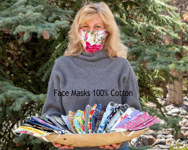 ADULT - Face Mask Facemasks Protective - 100% Prime Cotton - Not Medical/Surgical Grade - Cyndy Love Designs