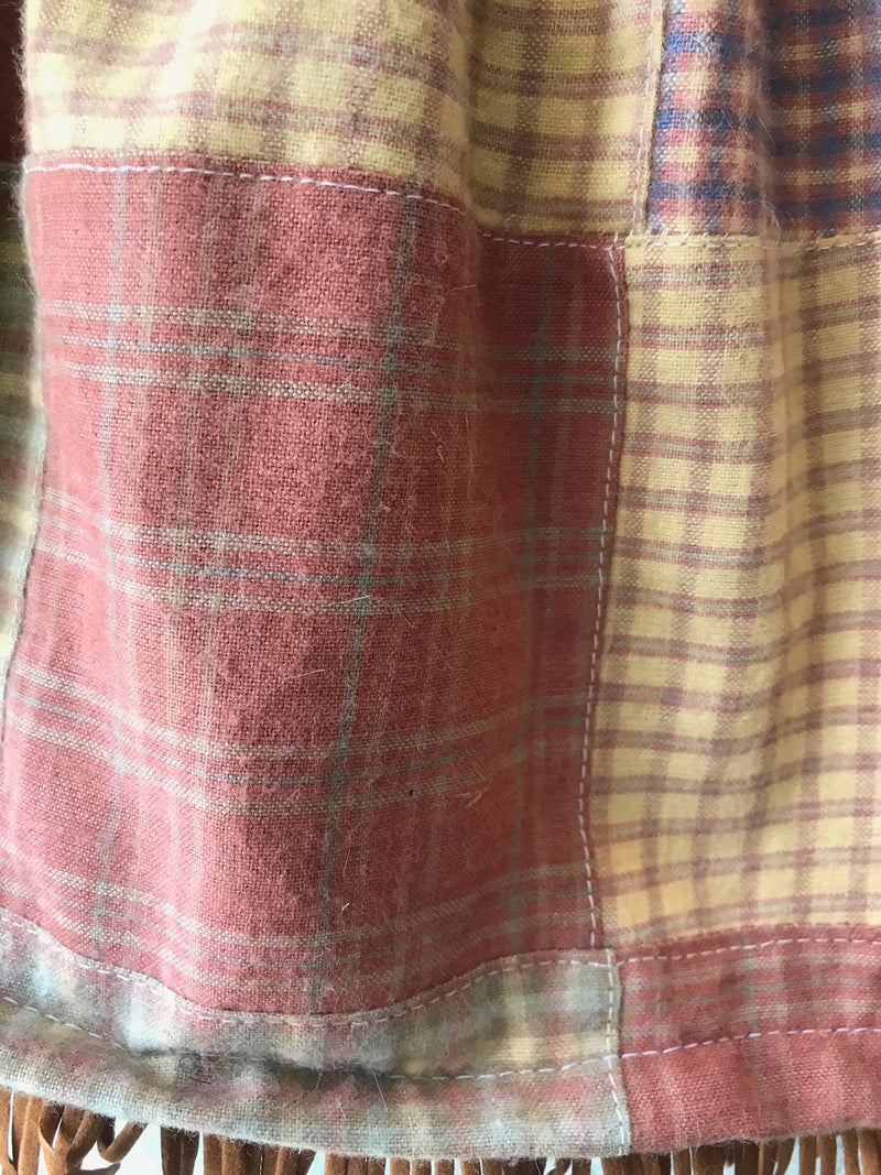 Skirt Western, Plaid, Girls Cotton Cowgirl Skirt, Suede Fringe - Cyndy Love Designs