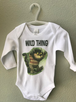 Baby Wild Thing Bodysuit, TShirt, Baby Boy, Baby Girl - Cyndy Love Designs