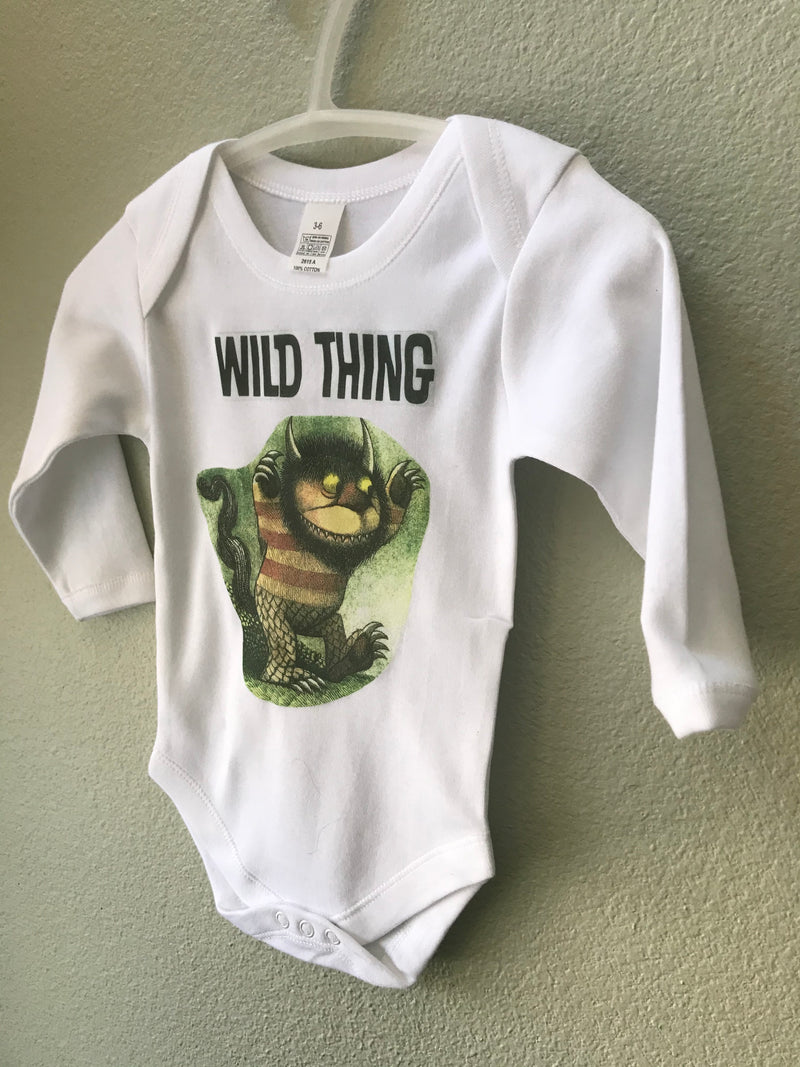Baby Wild Thing Bodysuit, TShirt, Baby Boy, Baby Girl - Cyndy Love Designs
