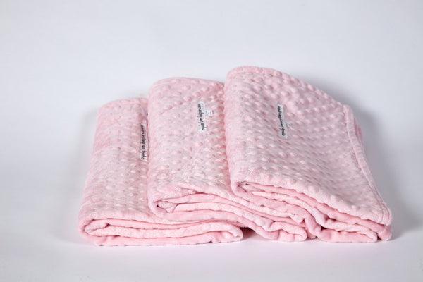 Baby Girl Blanket Pink Minky swaddle - Cyndy Love Designs