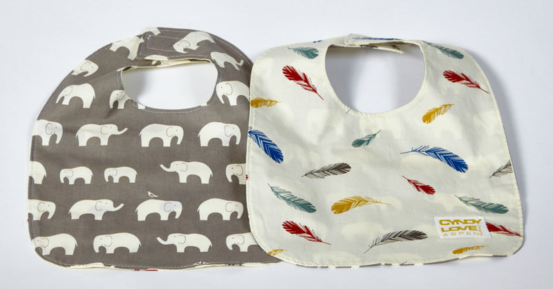 Organic Baby Bib Elephant / Modern Baby Baby Bib - Cyndy Love Designs