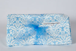 Unisex Baby Blanket Blue Damask Blanket - Cyndy Love Designs