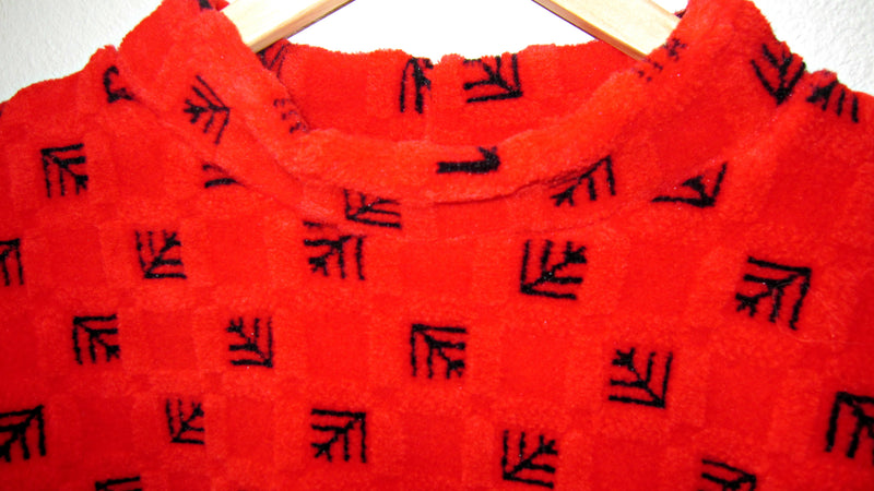 Kids Fleece Pullover Jacket Sweater Red Arrow Print Unisex Gender Neutral Soft Plush Size 8 - Cyndy Love Designs
