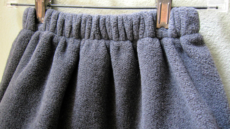 Little Girls Skirt gray fleece polartec with Faux Fur Leopard Trim- Size 4 - Cyndy Love Designs