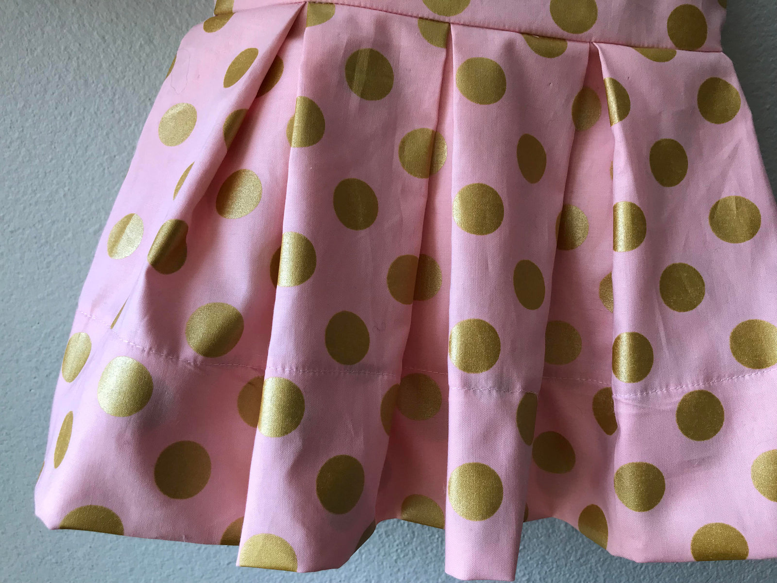 pink dress with gold polka dots Rose Polka Dot Maxi Dress main image 0