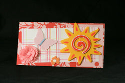 Checkbook Cover Vinyl Unique Handmade Sunshine Design - Cyndy Love Designs