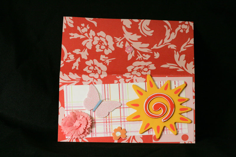 Checkbook Cover Vinyl Unique Handmade Sunshine Design - Cyndy Love Designs
