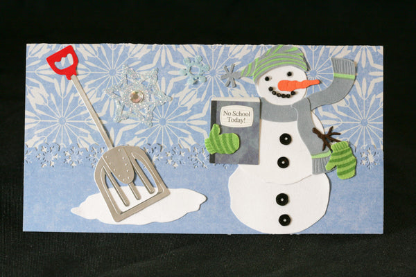 Checkbook Cover Vinyl Unique Handmade Snowman Design - Cyndy Love Designs