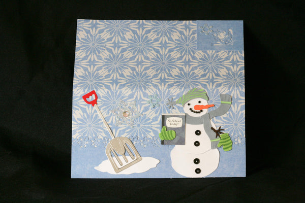 Checkbook Cover Vinyl Unique Handmade Snowman Design - Cyndy Love Designs