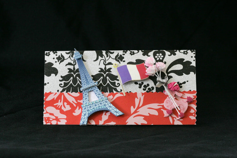 Checkbook Cover Handmade Clear Vinyl Paris France Design - Cyndy Love Designs