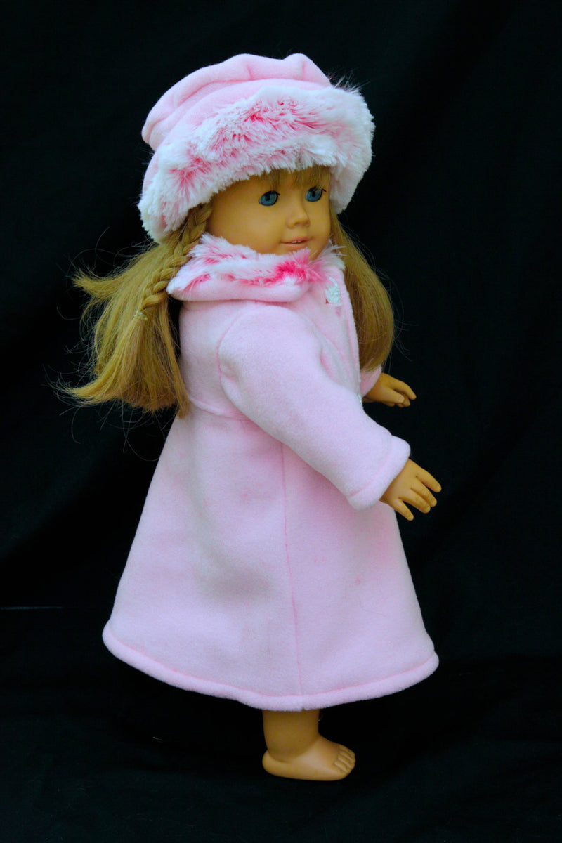 Girl Doll American Designer Clothes Coat and Hat Set for 18" Doll Fits - Cyndy Love Designs