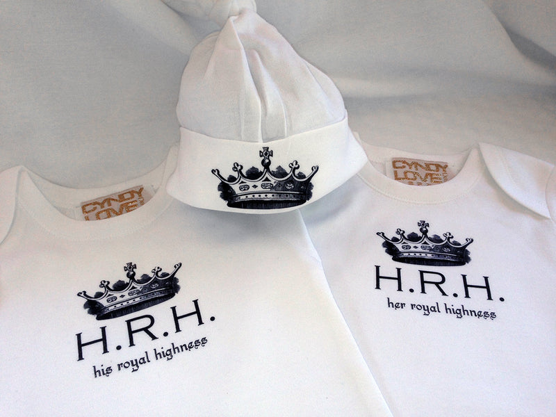 Baby Girl Bodysuit, TShirt for HRH "Her Royal Highness" - Cyndy Love Designs
