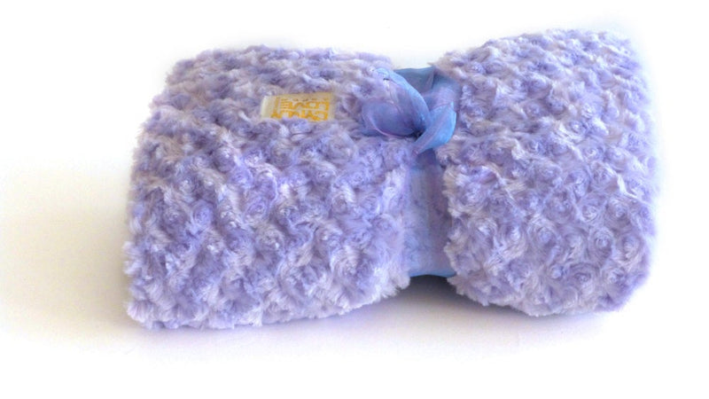 Luxurious Baby Blanket Lavender Rose Print - Cyndy Love Designs