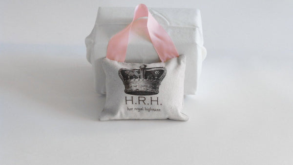 Baby Girl Pillow with Crown Her Royal Highness is Sleeping Baby Gift - Cyndy Love Designs