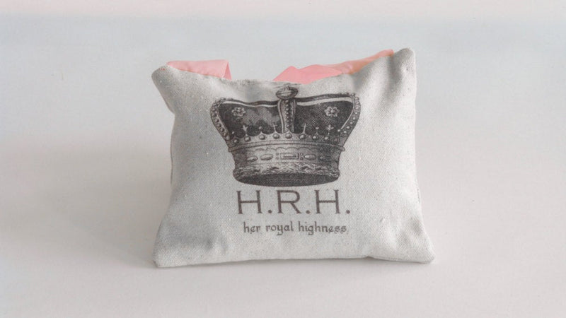 Baby Girl Pillow with Crown Her Royal Highness is Sleeping Baby Gift - Cyndy Love Designs
