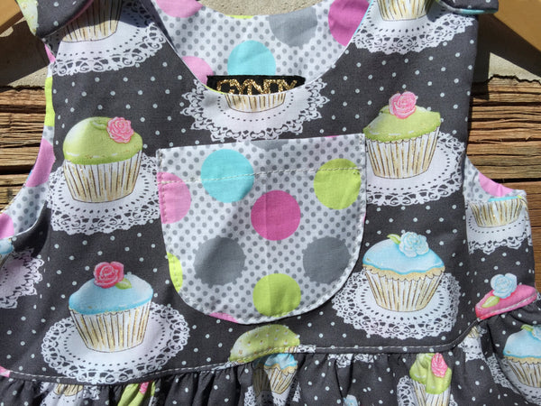 Little Girls Dress, Birthday Dress, Birthday Cakes Sundress - Cyndy Love Designs
