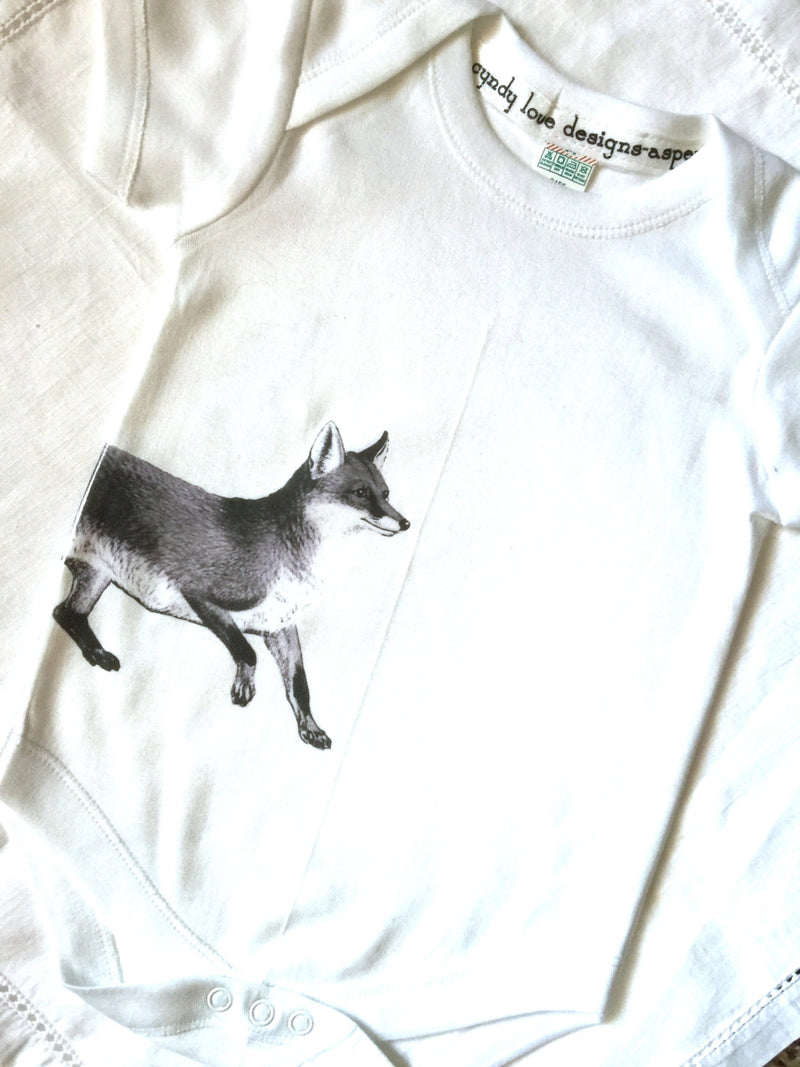 Fox Baby Boy, Baby Girl, Bodysuit, Baby Gift - Cyndy Love Designs