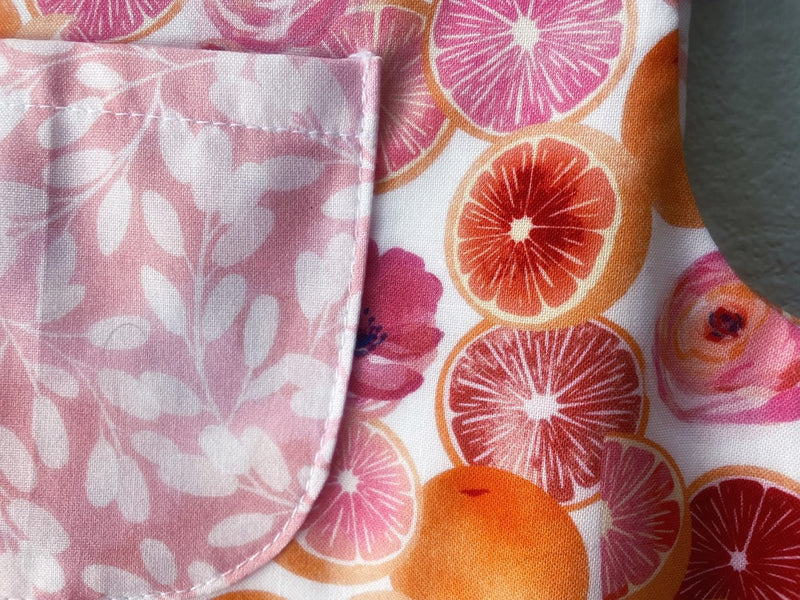 Dress, Pink Grapefruit Cotton Girls Sundress - Cyndy Love Designs