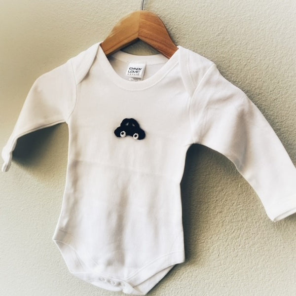 Bodysuit Navy Car Crochet Infant Baby - Cyndy Love Designs